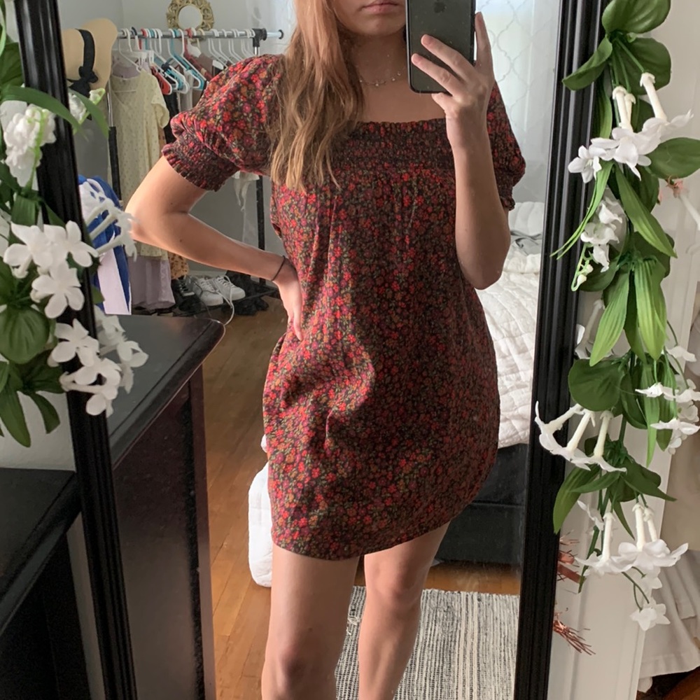 American Eagle Floral Babydoll Dress